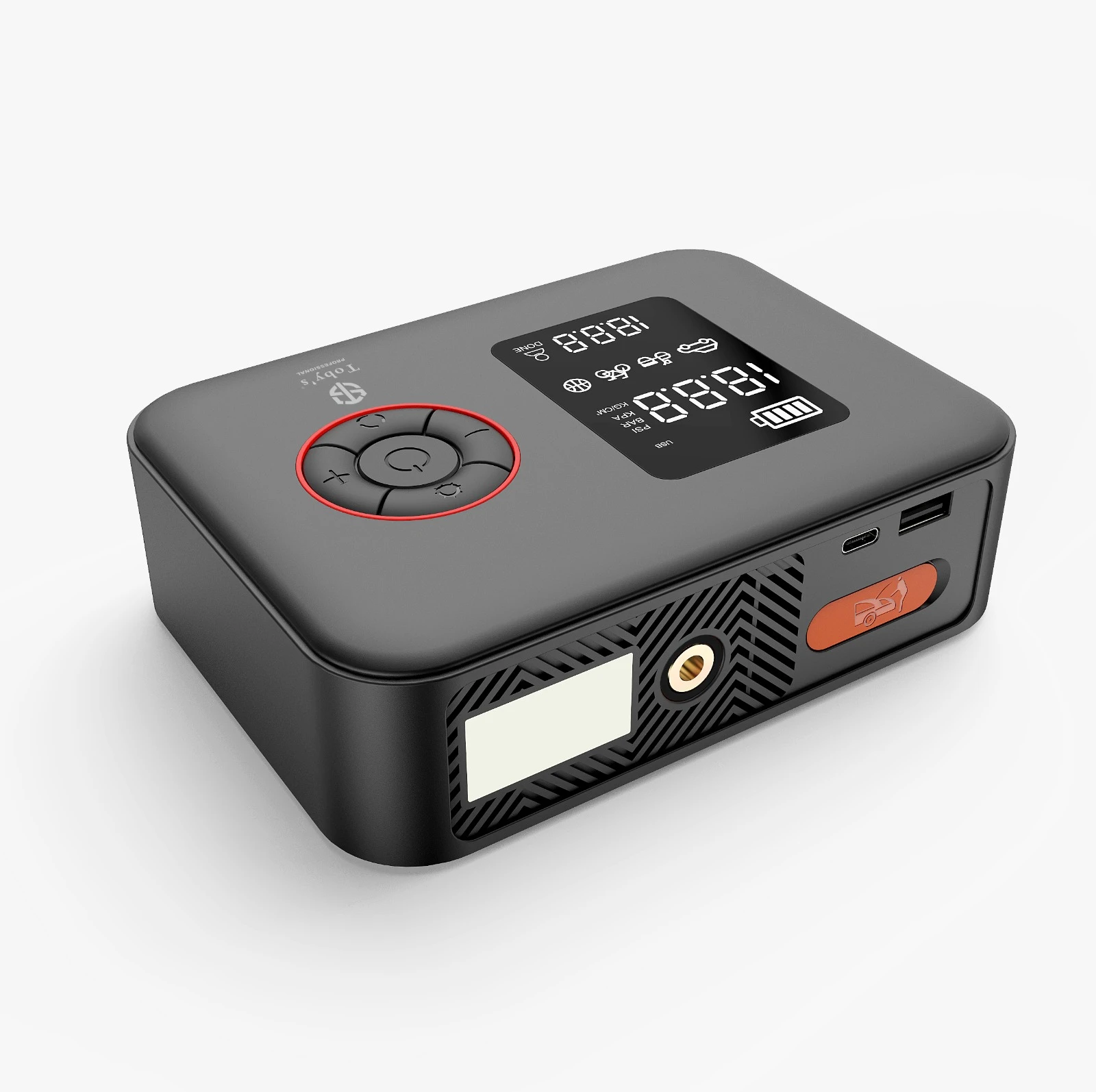 جهاز بدء التشغيل وضاغط الهواء 16000mAh – أداة طوارئ متعددة الوظائف للسيارة - Image 3