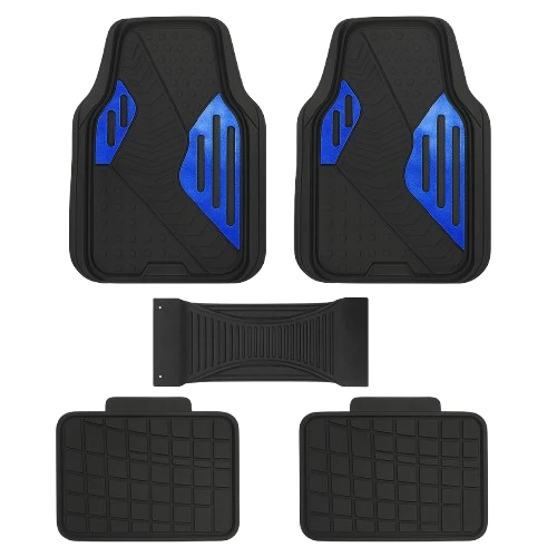 مجموعة دواسات سيارة BYSON – أسود/أزرق (5 قطع)