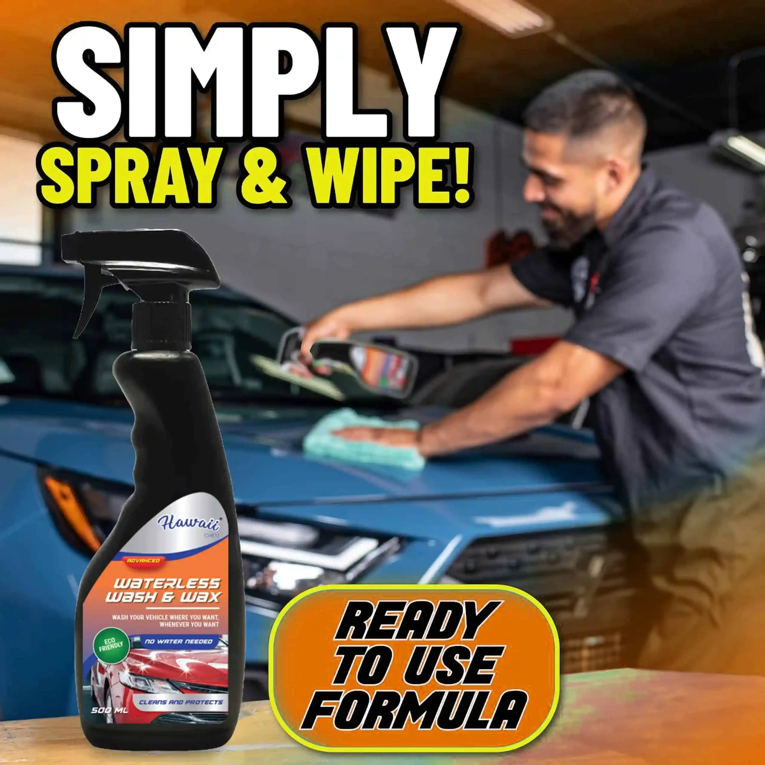 بخاخ غسيل وتلميع بدون ماء هاواي - Image 2