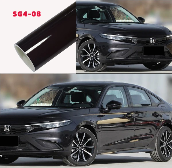 Black Red 3D Car Wrap Vinyl