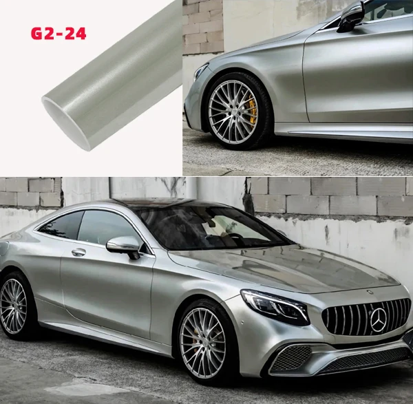 تغليف السيارات فينيل فضي غامق