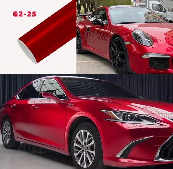 تغليف السيارات فينيل أحمر كرز