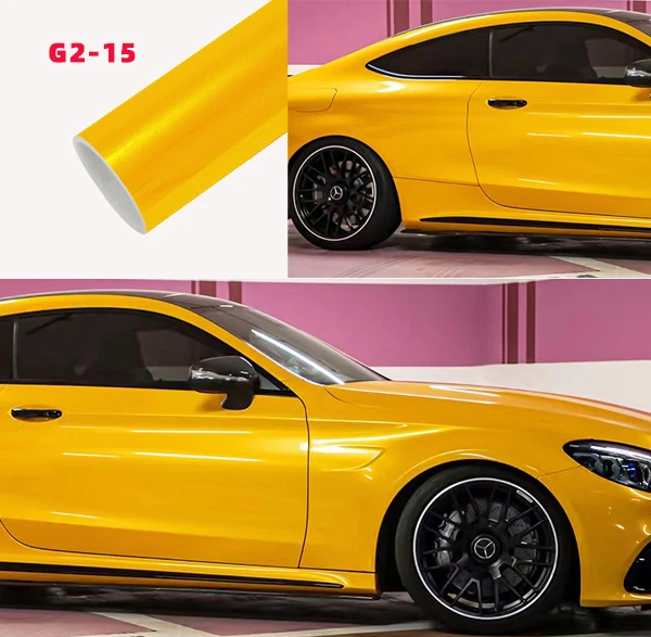 تغليف السيارات فينيل أصفر