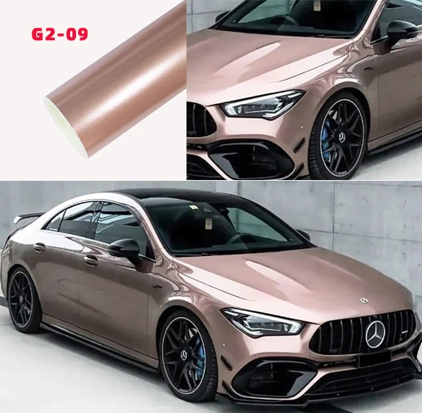 تغليف السيارات فينيل ذهبي وردي