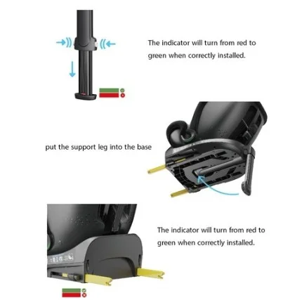 مقعد سيارة (أطفال) Tiny's برو اديشن – أسود - Image 4