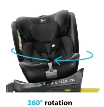 مقعد سيارة (أطفال) Tiny's برو اديشن – أسود - Image 5