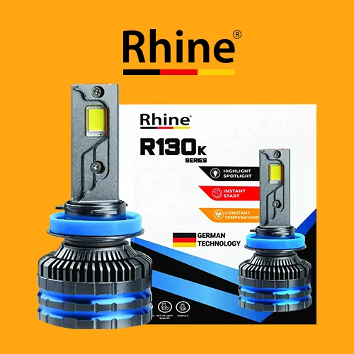 طقم مصابيح أمامية ليد RHINE R130K 9006