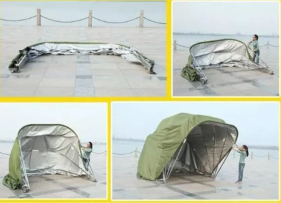 كراج متنقل مع نوافذ – مظلة ثقيلة بجوانب قابلة للإزالة - Image 2