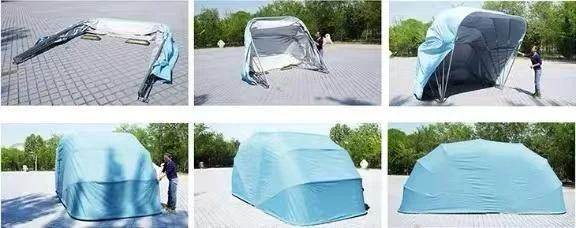 كراج متنقل مع نوافذ – مظلة ثقيلة بجوانب قابلة للإزالة - Image 4